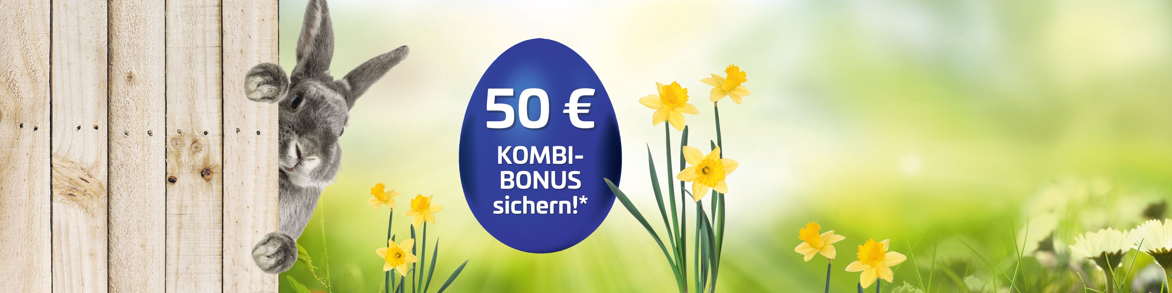 Osteraktion: 50 € Kombi-Bonus sichern!